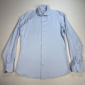 Spier & Mackay Dress Shirt Men's 15.5 L/XL Custom Fit Blue Homade Premium Cotton